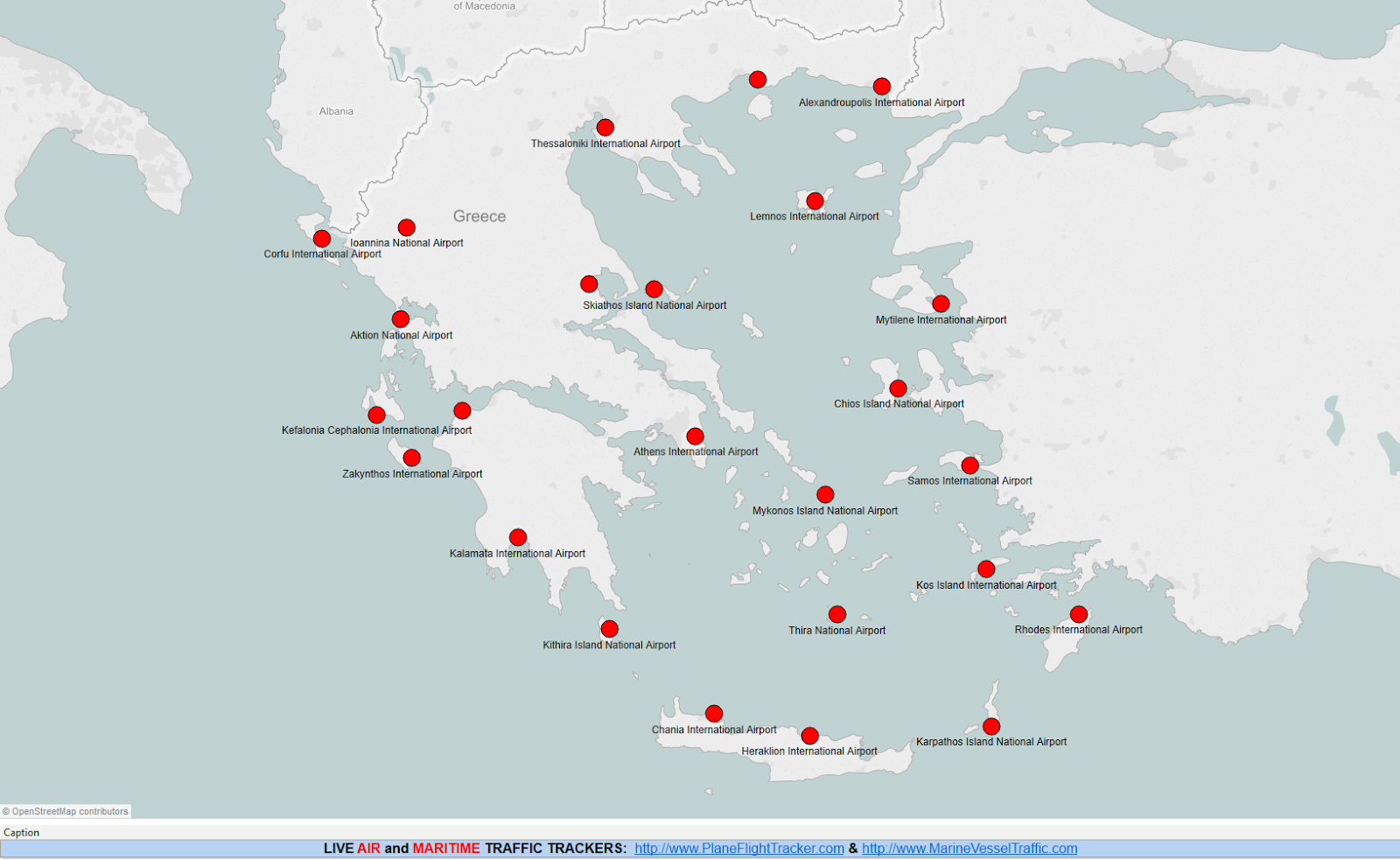 GREECE AIRPORTS MAP